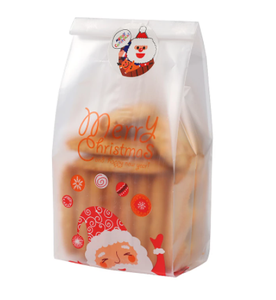 Customized biodegradable Christmas candy present stand up bag plastic bags