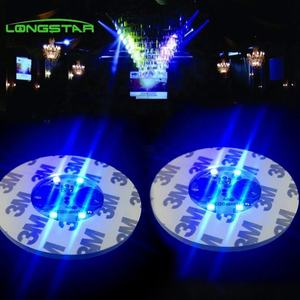 6mm LED Bottle <b>Light</b> Sticker 1pc Flashing Pad Coaster for Cups/Bar-EVA Material Multi-color Options-Easter Ramadan Occasions - Product Image 3