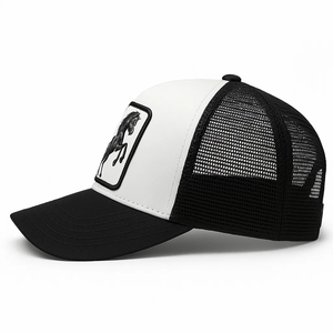 قبعة عالية الجودة مخصصة لسائقي الحيوانات مع شبكة تطريز ثلاثية الأبعاد مع شعار لمشاهد الصيف في الهواء الطلق - Product Image 5