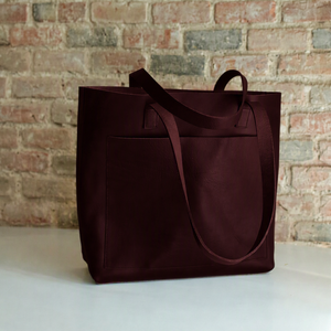 Sac fourre-tout vintage en cuir véritable grande capacité, sac à bandoulière à motif uni pour le quotidien, les courses et les voyages - Product Image 2