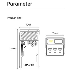 Batterie externe portable de grande capacité 22,5 W 50000 mAh avec chargeur rapide PD20W pour <span class=keywords><strong>Xiaomi</strong></span> Samsung Iphone - Product Image 3