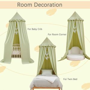 Mosquitero Colgante Redondo Tipo Domo Personalizado de Fábrica para Cama Infantil con Decoración de Habitación de Princesa - Product Image 2