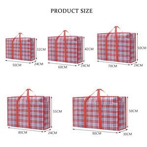 Stripe Waterproof Extra Large Jumbo Travel Laundry Moving <strong>Bag</strong> Plastic Shopping Tote PP Woven Storage <strong>Bags</strong> with Zipper - Product Image 5