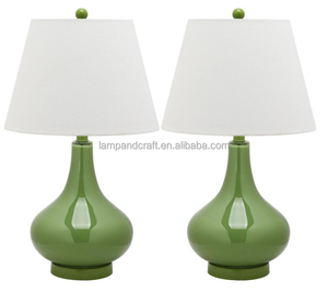 Lámpara de Mesa de Vidrio Roja para Sala de Estar con Pantalla Blanca Decorativa para Sala de Estar, Dormitorio, Casa, Mesita de Noche - Product Image 4
