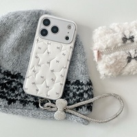 Étui en similicuir antichoc pour iPhone 17 Pro Max, motif animalier étoilé plein écran, avec chaîne en strass, compatible iPhone 15/16 Pro, pour femme