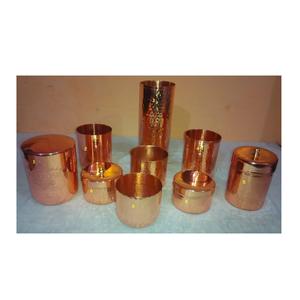 Conteneurs à bougies en cuivre et pots à bougies en soja, bougies parfumées, conteneurs en provenance d'Inde - Product Image 1