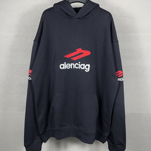 Versione Migliorata del Brand di Moda Parigino B-Class, Felpa con Cappuccio in Cotone Oversize con Ricamo Cola, Stampa Effetto Danneggiato e Tasca con Logo a Fiamma, Autunnale - Product Image 5