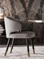 Chaise de salle à manger en tissu nordique, fauteuil minimaliste moderne italien simple, chaise de réunion avec dossier, Chine