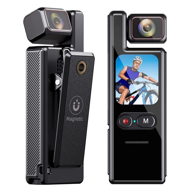 4K Ultra HD Waterproof Action Camera-L17 180 Rotatable Lens 30fps True Anti-Shake & Magnetic Design