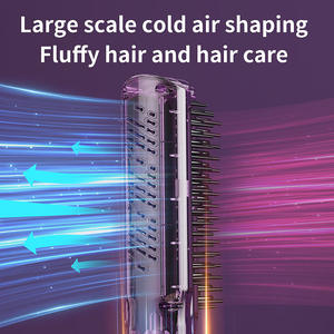 Cepillo Eléctrico Profesional 2 en 1 para Alisar y Rizar el Cabello con Cerámica, Iones Negativos y Aire Frío/Caliente al por Mayor - Product Image 3