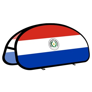 Paraguay Bean-shaped <b>Pop</b>-<b>up</b> Banner Customized Patterns for Outdoor Grassland Advertising Campaign Promotion - Product Image 1