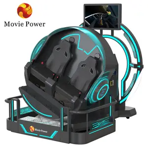 VR 360 voando o cinema 2 assentos 9D VR Roller Coaster Simulator 360 graus rotação VR Game Machine