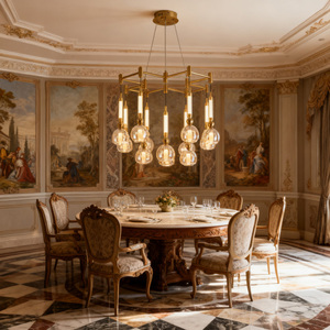 Lampadario LED in Vetro a Nuvola di Design Moderno Italiano, Lungo e Grande per Uso in Cucina - Product Image 1