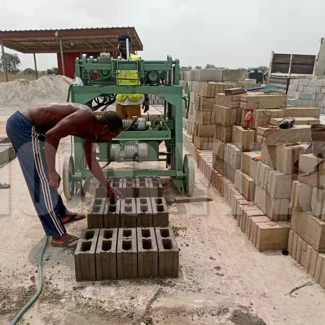 Low Cost Automatic Concrete Hollow Brick and Cement Block Making Machine with Engine Easy to Operate Copper Motor