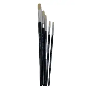 Wholesale Custom Professional 5pcs Wooden Handle Oil Acrylic Watercolor Paint Brush Brush Brush Brush Set