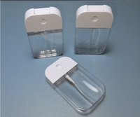 Étui en silicone pour flacon de parfum rechargeable en plastique vide de 50 ml, format poche, porte-carte de crédit, sans flacon