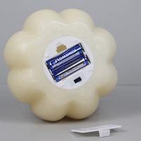 Lilin LED Berkedip Warna Putih Hangat Desain Labu Berbahan Lilin Ivory dengan Baterai untuk Dekorasi Rumah di Hari Halloween