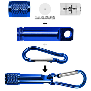 Công suất cao Bling Rhinestone long lanh nhỏ Led đèn pin keychain Torch ngoài trời an toàn khẩn cấp tự vệ Keychain công cụ - Product Image 2