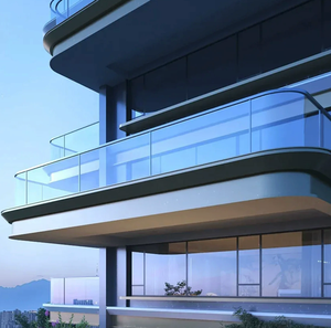 Balustrade en verre trempé en alliage d'<span class=keywords><strong>aluminium</strong></span> moderne et élégante Mehonor, pour <span class=keywords><strong>balcon</strong></span>, montage au sol, durable, installation facile - Product Image 3