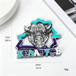 Aimant de réfrigérateur décoratif en métal, motif animal (<span class=keywords><strong>bison</strong></span>, grue), souvenir touristique, cadeau pour la maison, la cuisine ou les voyages - Product Image 6