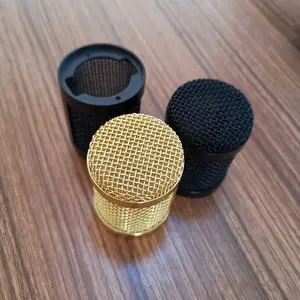 Huihao Custom Microphone Grille Mesh Headbasket With Electroplated Colors
