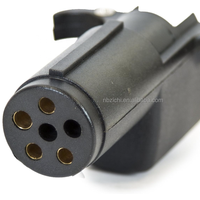 Adaptateur de prise de remorque 4 broches, rond vers prise de remorque plate 4 voies pour caravane, camping-cars, bateaux, camions