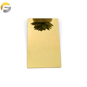 Feuille décorative en titane doré CL13 8K finition miroir 8K feuille d'acier inoxydable revêtue de Pvd plaque 304 - Product Image 3