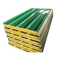 Panneau sandwich pour bâtiment en structure métallique, panneau sandwich en laine de roche pour acier coloré