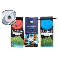 Op maat gedrukte 250g 500g 1kg aluminiumfolie stand-up zakjes met zijvouw zonder ventiel voor koffie, hitteverzegeld
