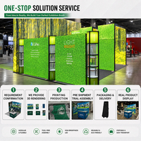 Stand de Exhibición Modular Reutilizable con Caja de Luz y Tela Premium de Alta Calidad para Ferias Comerciales