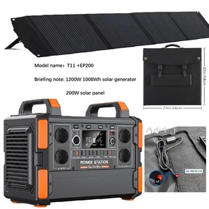 AC USB <b>LED</b> <b>Flashlight</b> 2H Fast Charging Solar Car Battery 1200W Portable Power Station Pure Sine Wave MPPT China - Product Image 1
