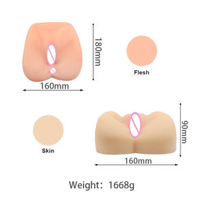 Hochwertiger 2-in-1 Großer Po für Männliche Masturbation Künstlicher Weicher Hintern mit Realistischer Weiblicher <span class=keywords><strong>Vagina</strong></span> Sexspielzeug für Männer - Product Image 2