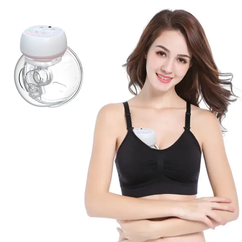 YM-805 portable electric double wearable breast pumps Multi levels adjustment hands-free 2 breast suction cups