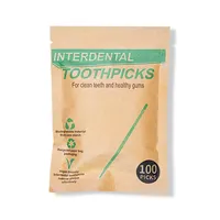 Spazzolini interdentali flessibili biodegradabili per uso alimentare OEM stuzzicadenti in plastica dentale