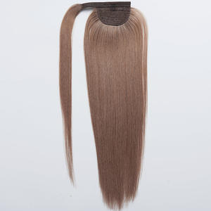 天然100%人毛レミーヘア染色済み編み込み式ドローストリングラップマシンメイドダブルウェフトスーパーダブルドローン抜け毛防止シルキーエクステンション - Product Image 5