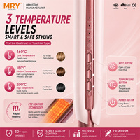 Lisseur de cheveux portable MRY à vapeur, chauffe rapide, céramique PTC, affichage LED multi-températures, personnalisation possible, soin ionique