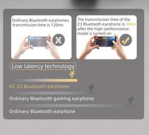 Venta caliente <span class=keywords><strong>KZ</strong></span> <span class=keywords><strong>Z3</strong></span> 1BA + 1DD TWS Auriculares inalámbricos HiFi Auriculares Bluetooth 5,2 Híbrido APTX Auriculares inalámbricos con control táctil - Product Image 6