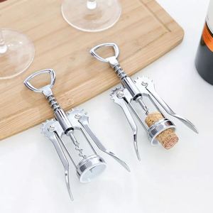 Tire-bouchon personnalisé en acier inoxydable avec poignée à pression pour ouvrir le vin - Product Image 6