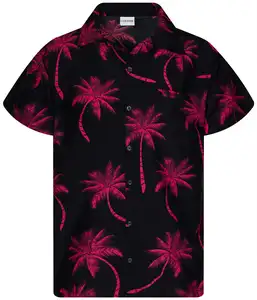 Mens Palm Tree Hawaiian Shirts - Short Sleeve Mens Summer Shirts for The Beach, Music Festivals and Vacation Wear