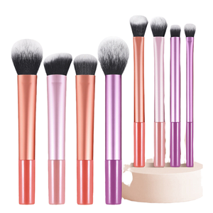 Juego <span class=keywords><strong>de</strong></span> 8 Brochas <span class=keywords><strong>de</strong></span> Maquillaje Veganas Profesionales <span class=keywords><strong>de</strong></span> Tubo Largo, Color Personalizado con Logotipo, Incluye Brochas para Delineador <span class=keywords><strong>de</strong></span> Ojos, Esponja y <span class=keywords><strong>Sombras</strong></span> <span class=keywords><strong>de</strong></span> Ojos - Product Image 2