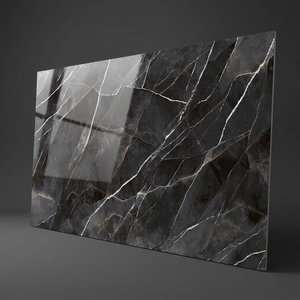 Losas de Piedra Sinterizada Calacatta Negra de Lujo de 12 mm para Encimeras de Cocina Modernas, <span class=keywords><strong>Azulejos</strong></span> de Porcelana con Aspecto de Mármol de Gran Formato - Product Image 6