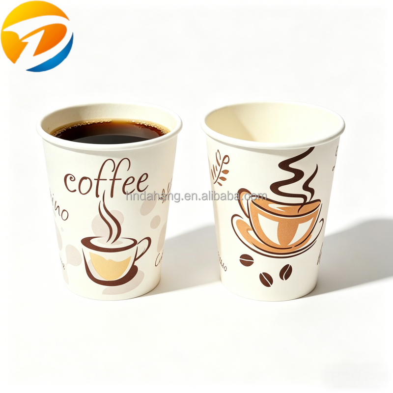 Hot Selling Custom Printed Logo Disposable Paper Cup Single PE Coated Double PE Coated High Quality For Beverage