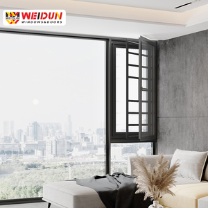 Fenêtres en bois d'aluminium cadre en aluminium à triple vitrage pour portes et fenêtres prix du battant - Product Image 6