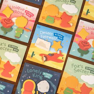 30 Notas Adhesivas por Paquete, Serie Aventura de Estrellas y Corazones, Notas Decorativas Escribibles para Diarios y Agendas - Product Image 1