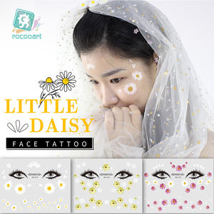 Rocooart último Sexy pequeña Daisy flor cara peca hacer temporales del tatuaje etiqueta engomada del tatuaje fiesta de belleza ceja del tatuaje pegatinas - Product Image 1