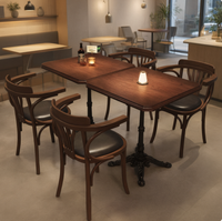 Ensembles de mobilier de restaurant en bois massif au design élégant pour hôtels et bars, sièges de banquettes, tables et chaises de salle à manger, faciles à nettoyer