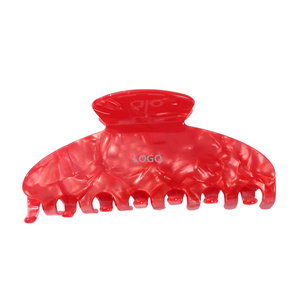 Pince <span class=keywords><strong>à</strong></span> cheveux en acétate minimaliste verte unie pour femme, personnalisable avec logo, grande pince personnalisée de haute qualité - Product Image 5