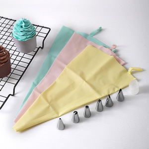 Tái Sử Dụng Bánh Trang Trí Công Cụ Thiết Lập Nhựa Đường Ống Túi Và Lời Khuyên Với Đóng Băng Pastry PC Couplers Cho Cookie Cupcakes - Product Image 1