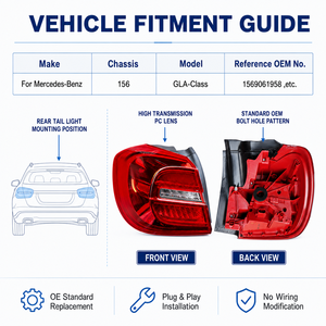 Pour <span class=keywords><strong>GLA</strong></span> 156 OE 1569061958, feu arrière d'origine d'occasion, couleur au choix, haute qualité, haute durabilité, montage direct, coque de feu arrière automobile - Product Image 3