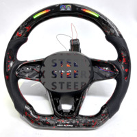 Volant en fibre de carbone Volkswagen Golf R pour MK8 Passat CC Tiguan Arteon Upgrade